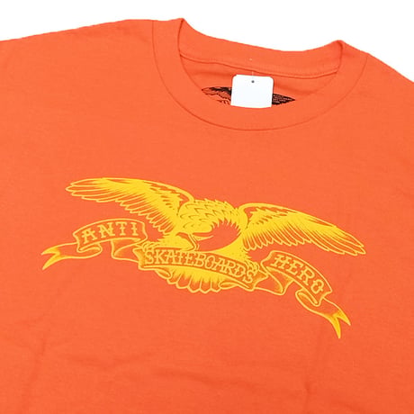 SALE ANTIHERO SKATEBOARDS Tシャツ アンタイヒーロー オレンジ 半袖 BASIC EAGLE S/S TEE (ORANGE)