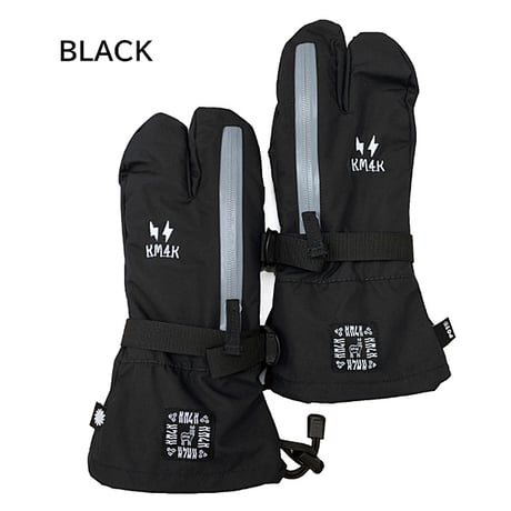 24-25 KM4K スノーグローブ ミトン　KM4K NO HIZUME 3 （BLACK　ORANGE） メンズ レディース カモシカ
