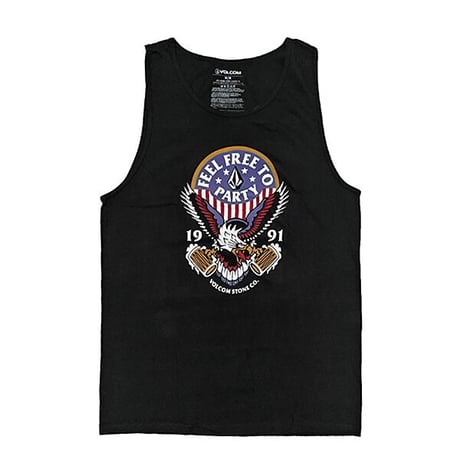 SALE VOLCOM ボルコム タンクトップ メンズ 黒　VOLCOM FREEDOMEAGLE TANK TOP（BLACK）
