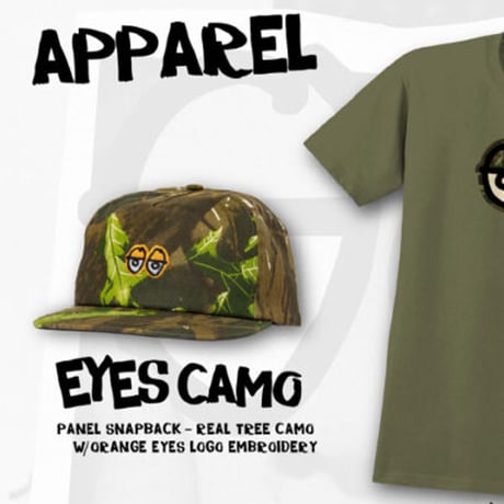 KROOKED キャップ クルキッド　EYES CAMO PANEL SNAPBACK CAP （REAL TREE CAMO）