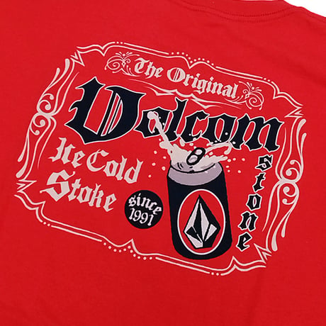 VOLCOM ボルコム Tシャツ 半袖 赤 メンズ　VOLCOM ICE COLD STOKE SHORT SLEEVE TEE （RIBBON RED）