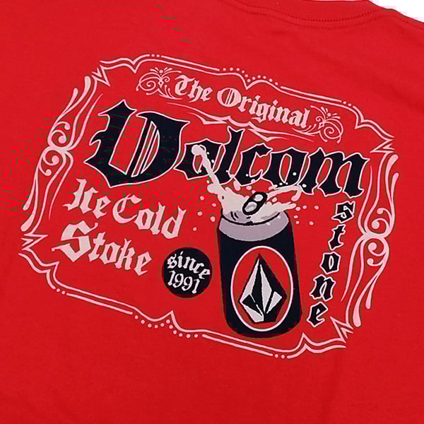 volcom フード付き赤黒チェックシャツ XL volcom フード付き赤黒
