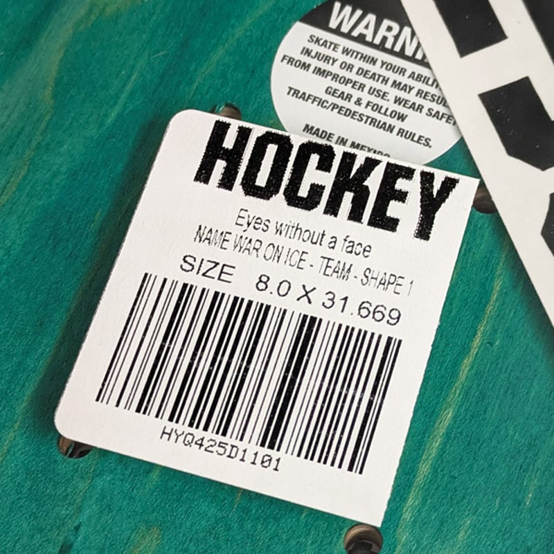 HOCKEY 8.0 スケボーデッキ ホッケー JESSUP デッキテープ 付 HOCKEY SKATEBOARDS DECK ホッケー デッキ 8.0インチ War On