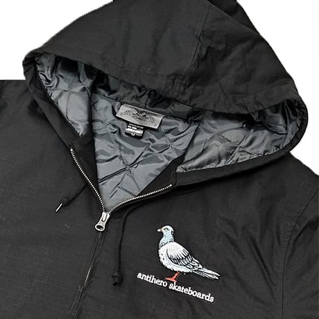 SALE ANTIHERO SKATEBOARDS ジャケット 黒 アンタイヒーロー　LIL PIGEON RIPSTOP HOOD JACKET  （BLACK）