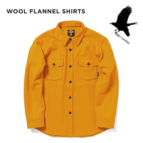 SALE 24-25 フランネルシャツ グリーンクロージング GREEN CLOTHING WOOL FLANNEL SHIRTS  (MANGO)  WOOL:50%