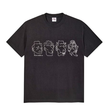 POLAR SKATE CO Tシャツ 半袖  ブラック ポーラー メンズ　8 Heads Contrast Tee （Black/White）