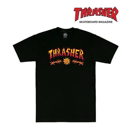 SALE THRASHER スラッシャー Tシャツ 半袖 黒 ロゴ　THRASHER MAGAZINE SKETCH T-SHIRT （BLACK）