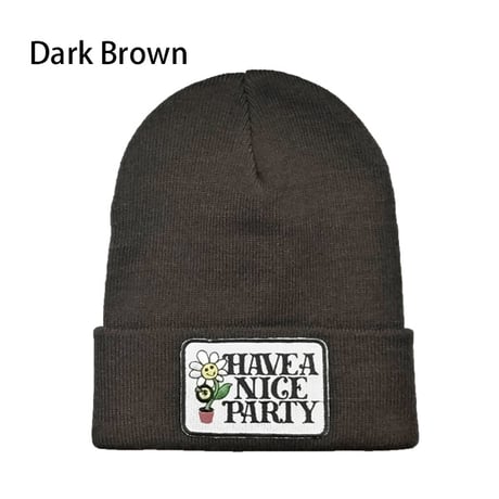 SALE RAP ATTACK ビーニー　RAP ATTACK "Have A Nice Party" Beanie （DARK BROWN） ラップアタック ニット帽