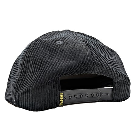 KROOKED キャップ クルキッド ブラック コーデュロイ　Krooked x Quartersnacks SnackBirds Snapback Cap （Black）