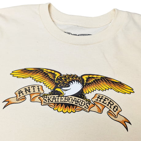 ANTIHERO SKATEBOARDS Tシャツ アンタイヒーロー ベージュ 長袖　EAGLE BLACK MULTI L/S TEE （NATURAL）