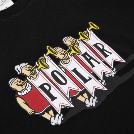 POLAR SKATE CO Tシャツ 半袖 ポーラー 黒 メンズ　TRUMPETS TEE (BLACK)