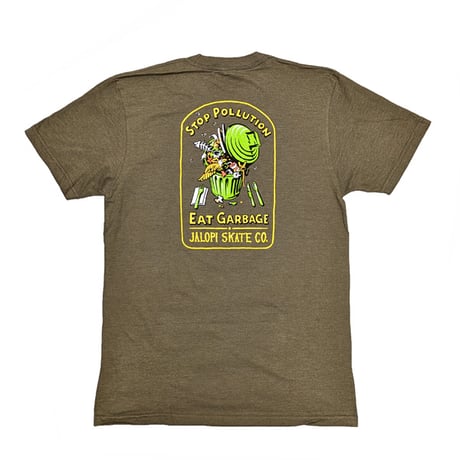 ANTIHERO SKATEBOARDS Tシャツ アンタイヒーロー グリーン系 半袖　ANTIHERO JALOPI STOP POLLUTION S/S TEE (HEATHER ARMY)