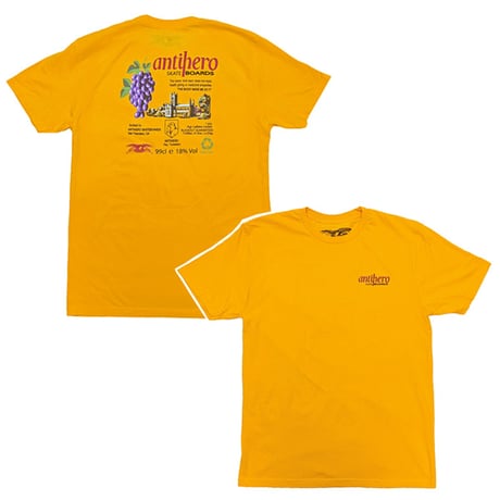 ANTIHERO THRASHER アンタイヒーロー オレンジ系 Tシャツ　ANTI HERO THE BUCKY S/S TEE （GOLD）
