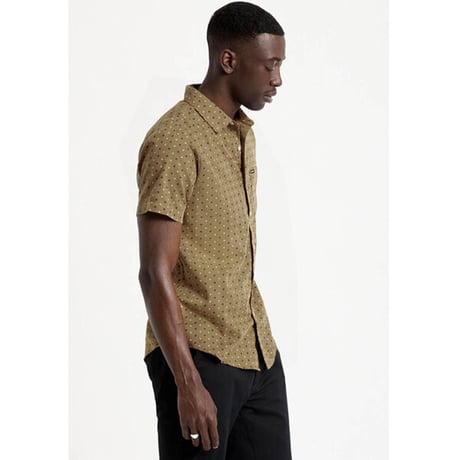 SALE BRIXTON シャツ 半袖 ブリクストン　CHARTER PRINT S/S WVN SHIRT（DRAB OLIVE）