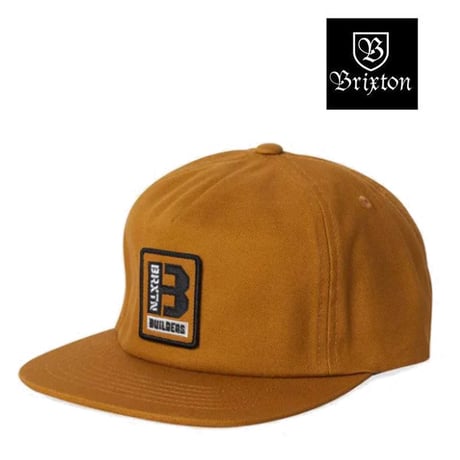 BRIXTON キャップ ブリクストン スナップバック 茶色　BUILDERS MP ADJ CAP （GOLDEN BROWN）