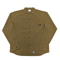 KM4K シャツ 長袖 カモシカ　KM4K STRETCH ORIGIN LONG - SLEEVED SHIRT (ダークグリーン系)