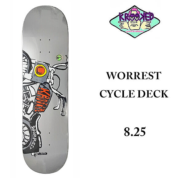 KROOKED デッキ 【 8.25インチ 】KROOKED WORREST CYCLE DECK スケボー スケートボード クルキッド