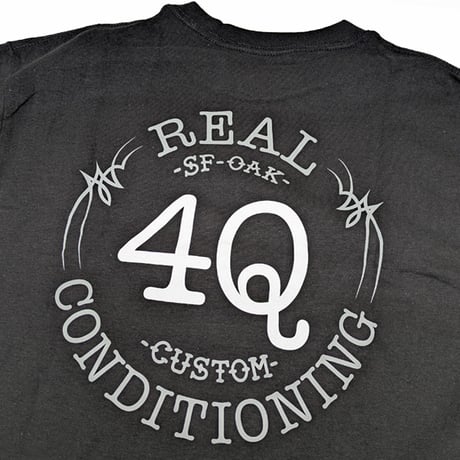 REAL SKATEBOARDS Tシャツ 半袖 リアル スケートボード 黒　REAL x 4Q CONDITIONING TEE (BLACK)