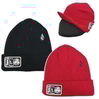 SALE ツバ付き ビーニー ボルコム VOLCOM JLA VISOR BEANIE （BLACK　RED）