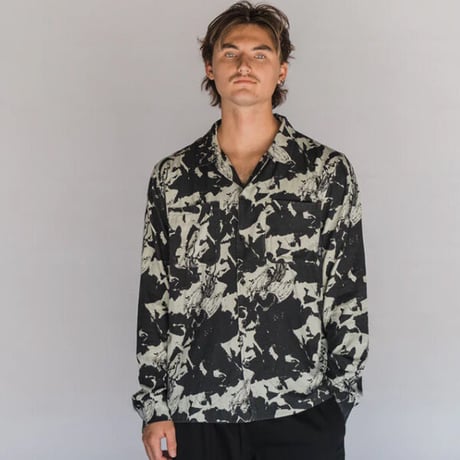 SALE WELCOME SKATEBOARDS シャツ ウェルカム 長袖　DIVER LONG SLEEVE RAYON SHIRT （SAGE）