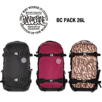 25-26 rain or shine バックパック リュック レインオアシャイン RAIN OR SHINE BC PACK 26L (BLACK　BURGUNDY　420ART)