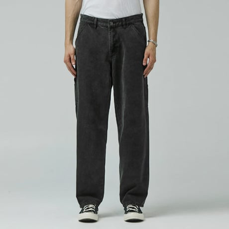 FORMER パンツ ディステンド フォーマー メンズ　FORMER VT DISTEND DENIM CARPENTER PANT （WASHED BLACK）