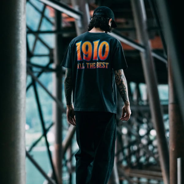 1910 9teenten Tシャツ グレー 1910 In Your Head Too SS