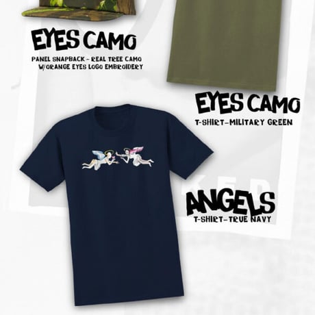KROOKED Tシャツ クルキッド 半袖　ANGELS S/S TEE （TRUE NAVY）