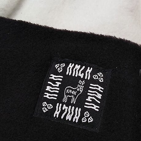 SALE フリース キャップ メンズ レディース カモシカ KM4K FLEECE CAP2 （BLACK/WHITE　BEIGE/D.GREY　TURQUOISE/CREAM）