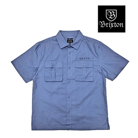 SALE BRIXTON シャツ 半袖 ブリクストン　SURPLUS S/S WVN SHIRT（PACIFIC BLUE）