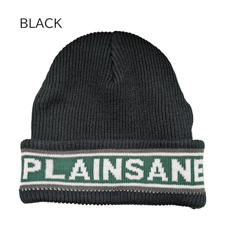 PLAINSANE LOGO BEANIE（BLACK　COCOA BROWN　EGG SHELL）  スノーボード  ニット帽 ビーニー プレインセイン PLAIN SANE