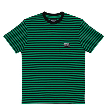 CREATURE SKATEBOARDS Tシャツ 半袖 クリーチャー メンズ　Support Striped Creature Mens T-Shirt （Black/Green）