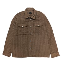 BRIXTON シャツ 長袖 ブリクストン　SELDEN SOFT BRUSHED FLANNEL SHIRT （PINECONE BROWN PINESTRIPE）