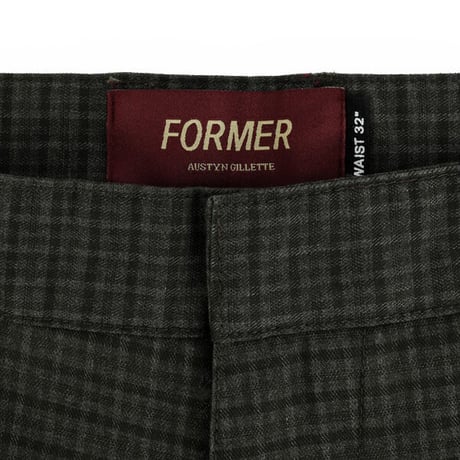 SALE FORMER パンツ メンズ フォーマー　FORMER AG SKATE SLACK PANT  （CHECK/CHAR） SALE