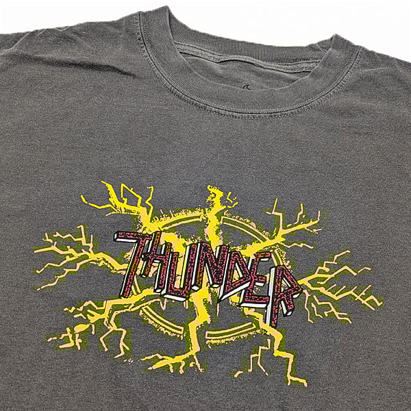 THUNDER TRUCKS サンダー スケボー Tシャツ グレー 半袖 THUNDER N