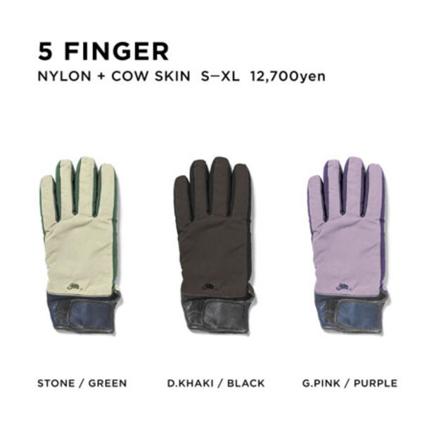 GREEN CLOTHING 5FINGER GLOVE 男性&女性用 （D.KHAKI)