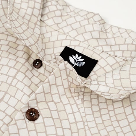 MAGENTA SKATEBOARDS シャツ 半袖 ベージュ マゼンタ マジェンタ　MOSAIC SHIRT （NATURAL）
