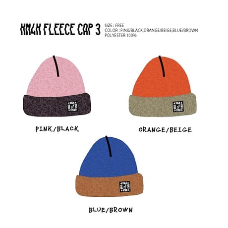 SALE KM4K ビーニー　KM4K FLEECE CAP3 （PINK　ORANGE　BLUE） フリース キャップ メンズ レディース カモシカ