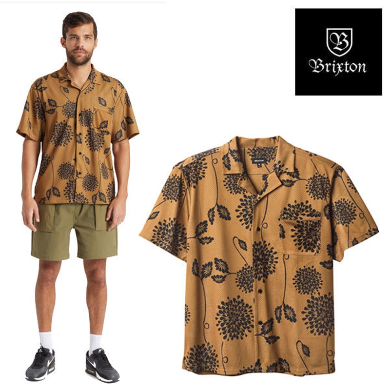 BRIXTON シャツ BRIXTON BUNKER MESH S/S KNIT SHIRT ...