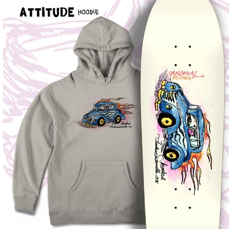 SALE KROOKED パーカー クルキッド　KROOKED SKATEBOARDS ATTITUDE HOODIE（ベージュ系）
