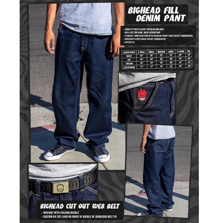 SALE SPITFIRE WHEELS パンツ スピットファイア　BIGHEAD FILL DENIM PANTS （DARK WASH）