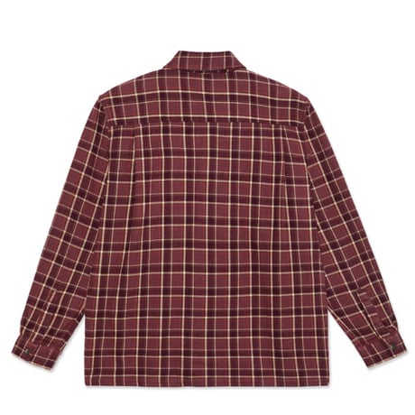 POLAR SKATE CO シャツ 長袖 茶色 ポーラー メンズ　Mike LS Shirt | Flannel （Oxblood Check）