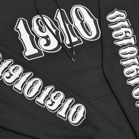1910 9teenten パーカー　1910 3 UP PULLOVER HOODIE （BLACK） MS125187 フードスウェット ナインティーン テン