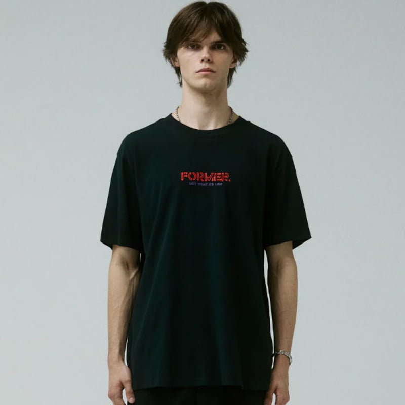 FORMER Tシャツ 半袖 黒 フォーマー FORMER GLOBAL MIND T-SHI