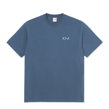 POLAR SKATE CO Tシャツ 半袖  ブルー ポーラー メンズ　Contrast Tee  Stroke Logo （Grey Blue）