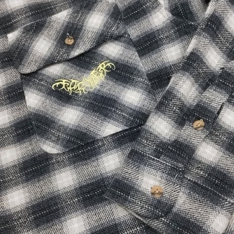 SALE FORMER シャツ 長袖 チェック フォーマー　FORMER MANNERS PLAID LS SHIRT （BLACK）