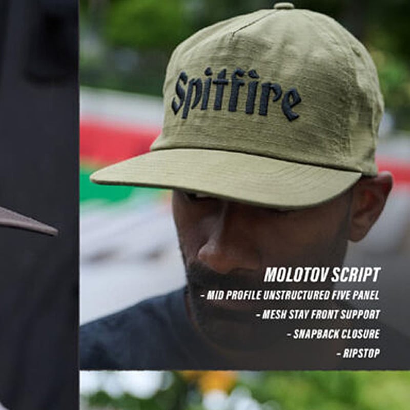 SPITFIRE WHEELS キャップ スピットファイア ADJ MOLOTOV SCRIP
