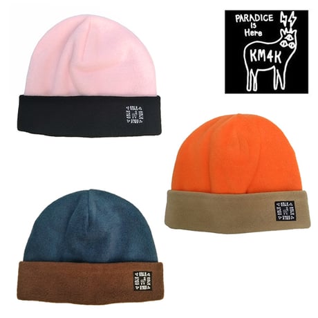 SALE KM4K ビーニー　KM4K FLEECE CAP3 （PINK　ORANGE　BLUE） フリース キャップ メンズ レディース カモシカ
