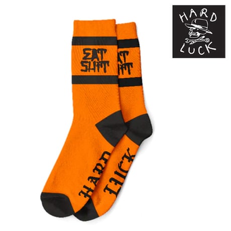 HARD LUCK ソックス ハードラック メンズ　EAT SH*T SOCKS（ORANGE）