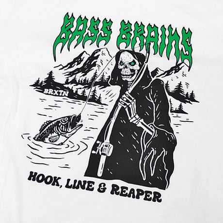 BRIXTON Ｔシャツ 半袖  ホワイト ブリクストン メンズ　BASS BRAINS REAPER S/S STT （WHITE）